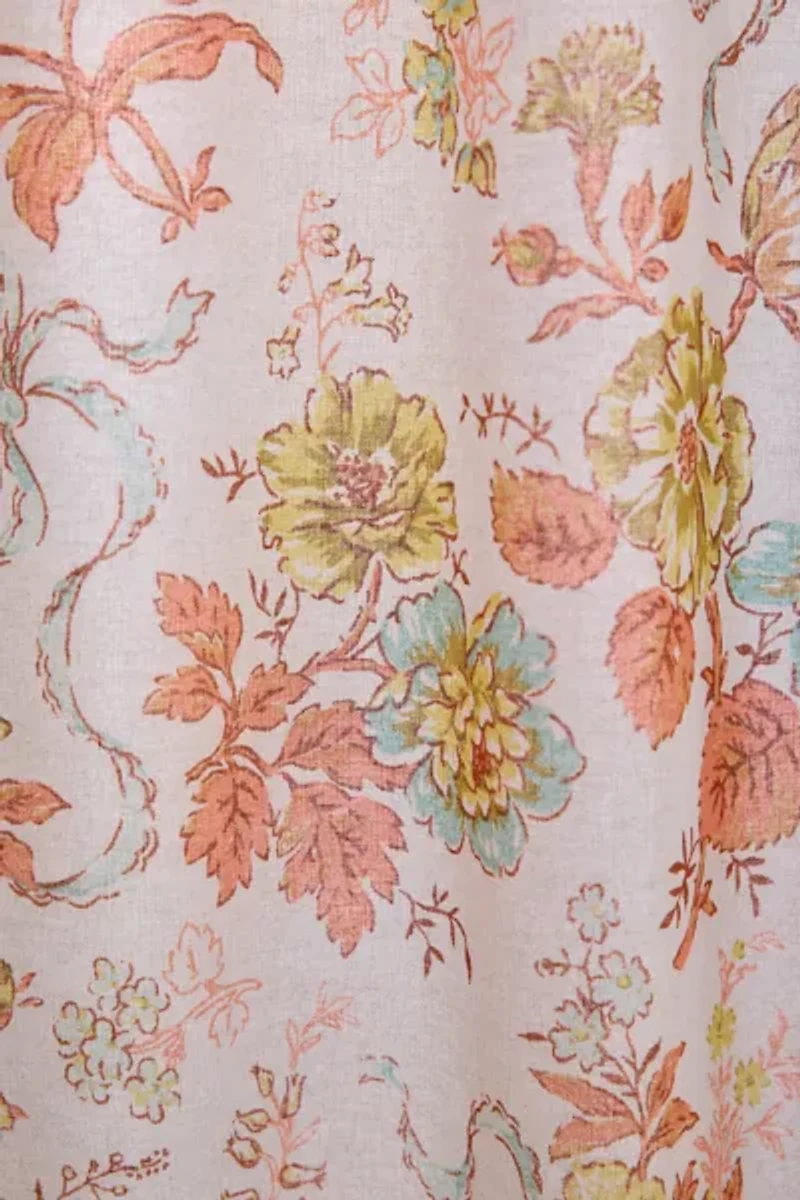 Catlyn Floral Patterned Shower Curtain