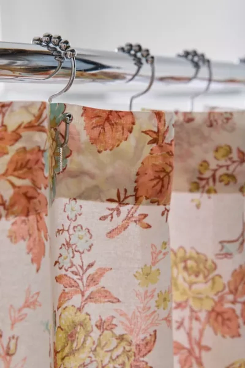 Catlyn Floral Patterned Shower Curtain