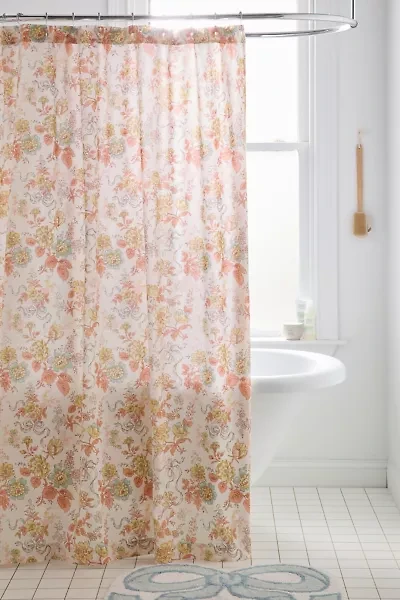 Catlyn Floral Patterned Shower Curtain
