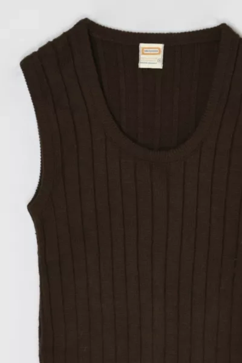 Vintage 1960s Bar Knit Sweater Vest