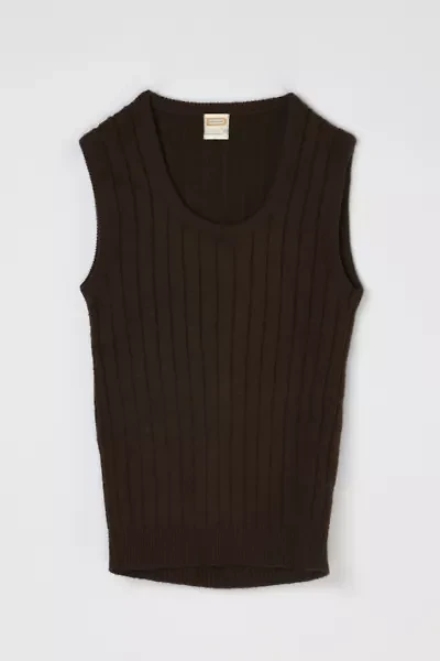 Vintage 1960s Bar Knit Sweater Vest