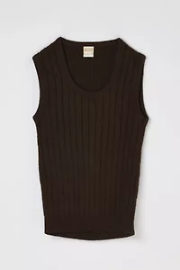 Vintage 1960s Bar Knit Sweater Vest