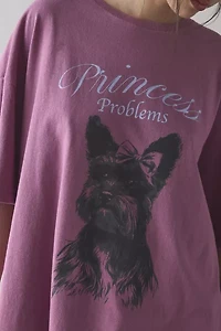 Kimchi Blue Princess Problems Puppy Graphic Oversized T-Shirt Dress