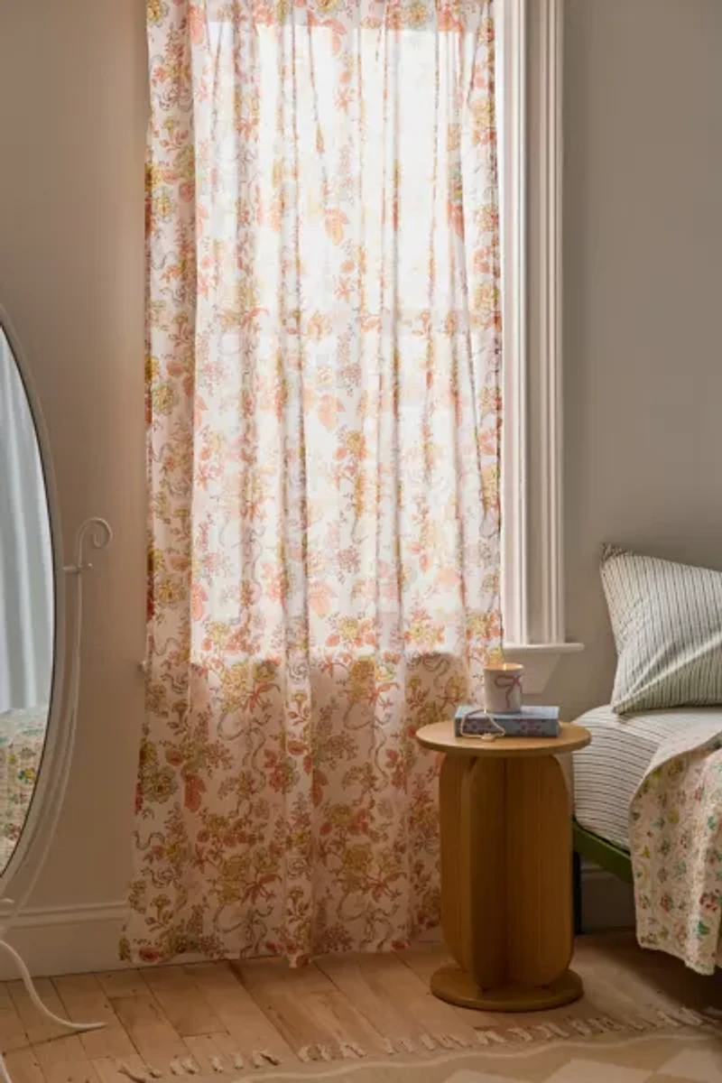 Catlyn Floral Patterned Window Panel