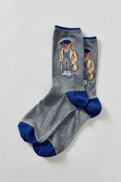 Polo Ralph Lauren Fall Bear Cotton Blend Crew Sock