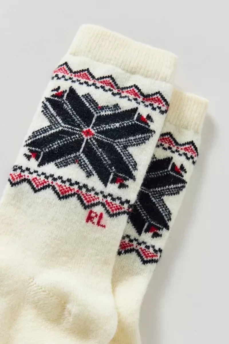 Polo Ralph Lauren Snowflake Border Crew Sock