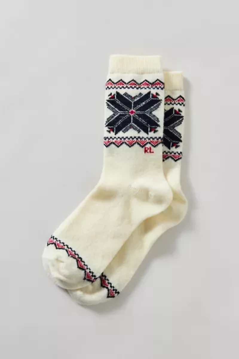 Polo Ralph Lauren Snowflake Border Crew Sock