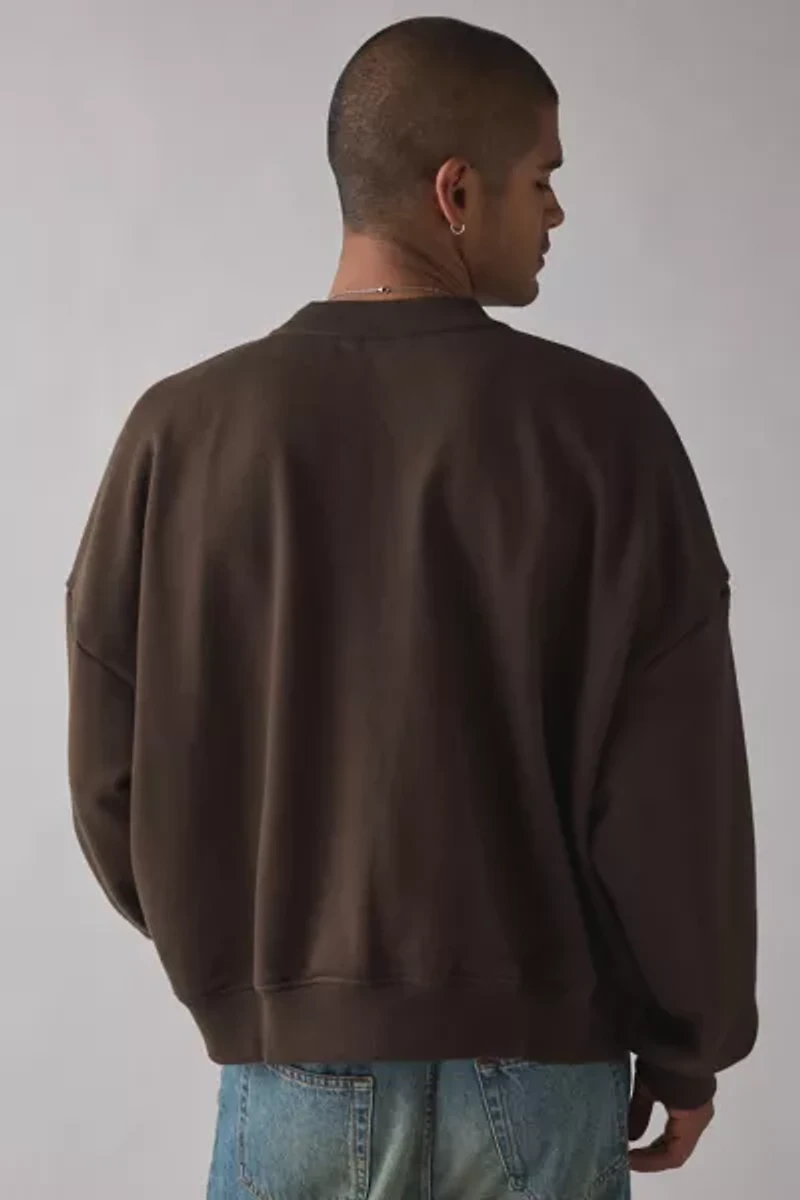 Tee Library Change Cropped Crew Neck Sweatshirt