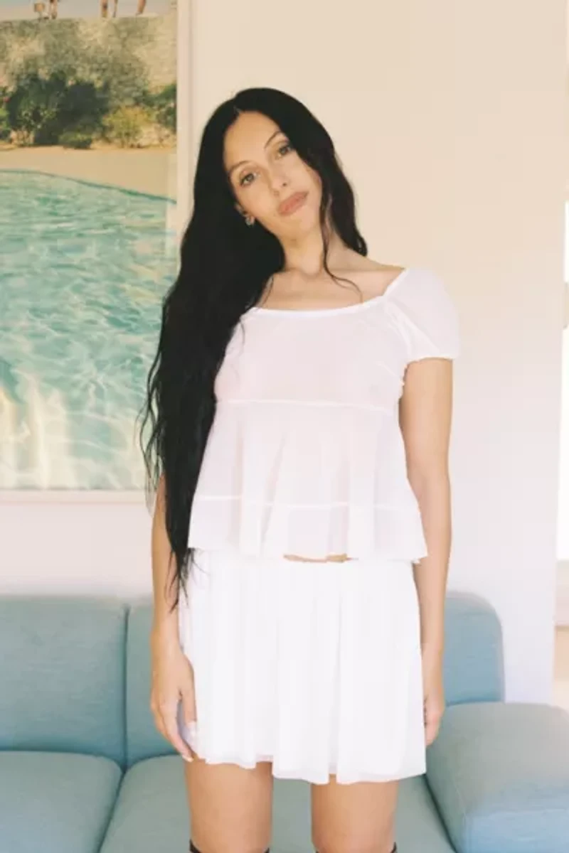 Gigi LA Sabrina Mesh Top