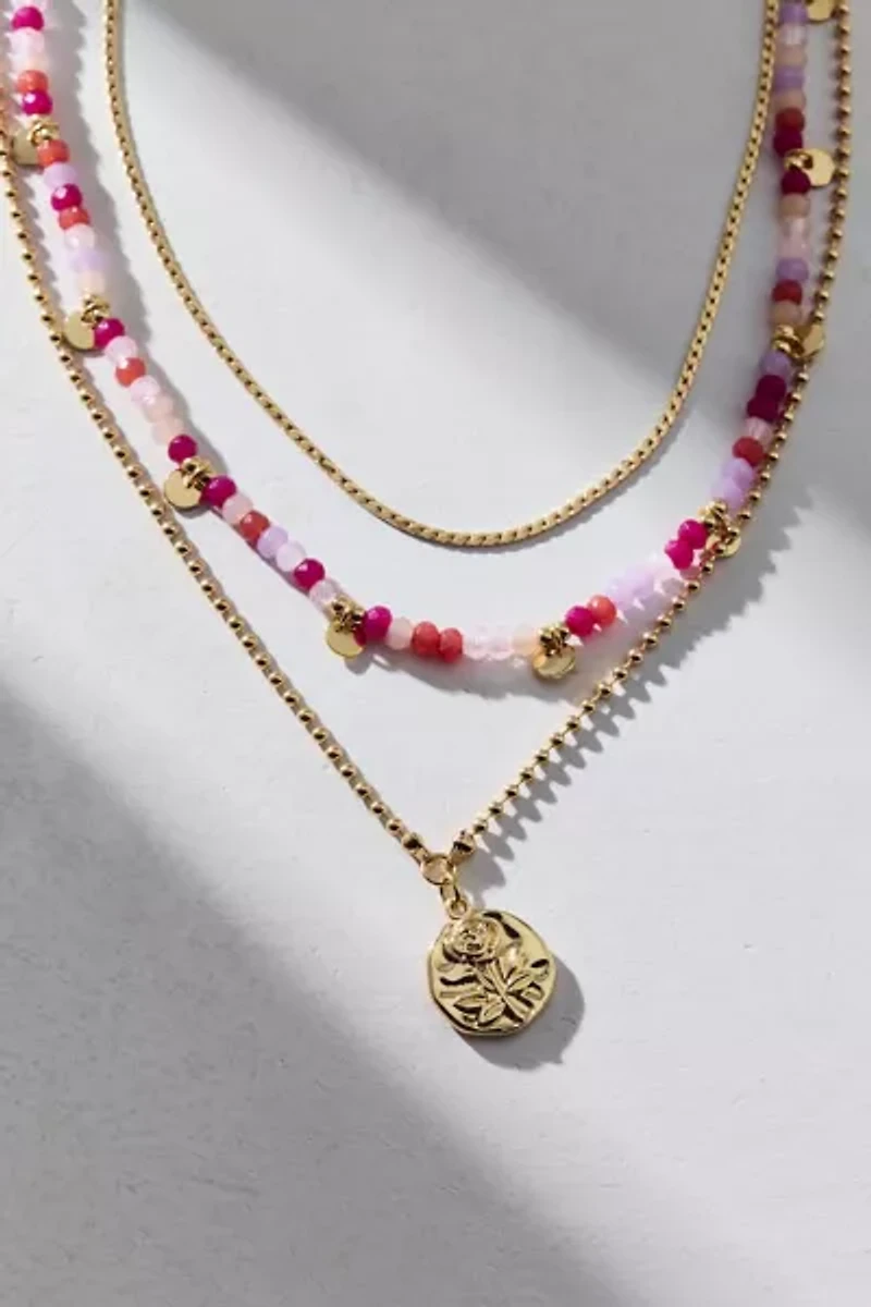 Trio Beaded Layered Necklace