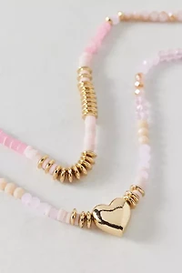 Icon Charm Beaded Layered Necklace