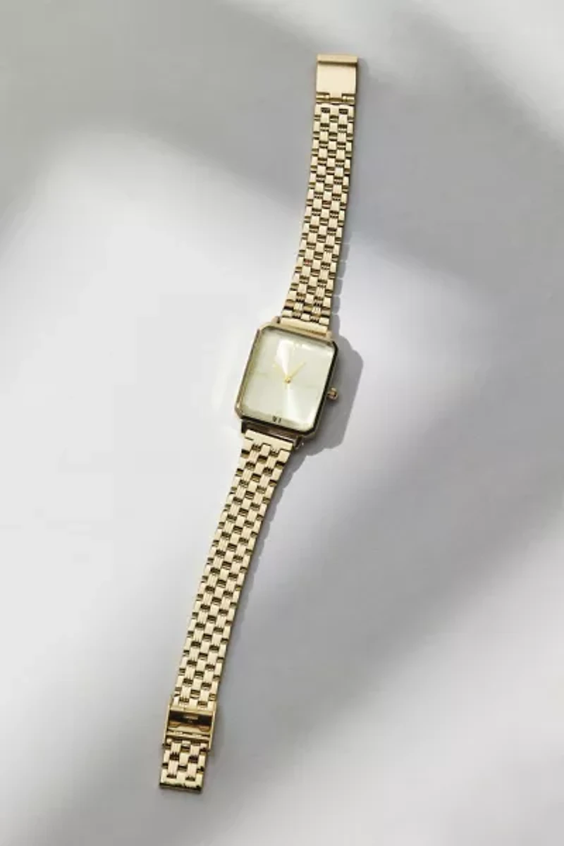 Mother Of Pearl Metal Rectangle Watch