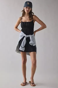 ReMADE By UO Made LA EcoVero™ Linen Babydoll Mini Dress