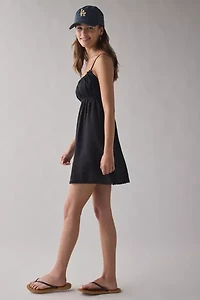 ReMADE By UO Made LA EcoVero™ Linen Babydoll Mini Dress