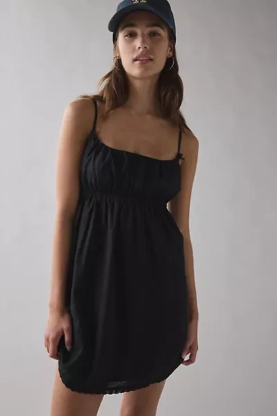 ReMADE By UO Made LA EcoVero™ Linen Babydoll Mini Dress