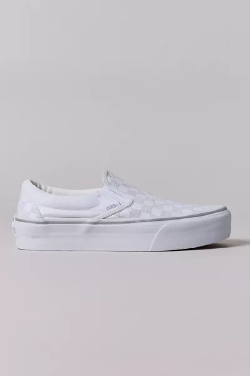Vans Women's Checkerboard Classic Slip-On Platform Sneaker