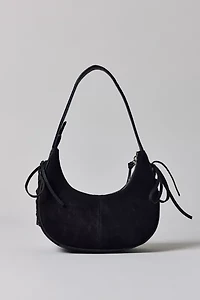 Silence + Noise Laced Suede Crescent Bag