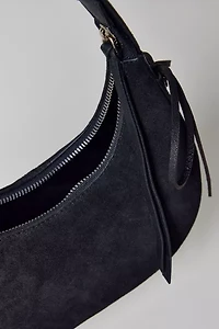 Silence + Noise Laced Suede Crescent Bag