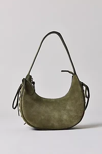 Silence + Noise Laced Suede Crescent Bag