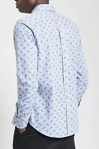 Ben Sherman Linear Print Button Down Shirt