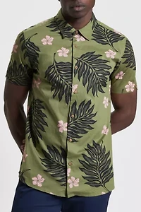 Ben Sherman Botanical Print Button Down Shirt