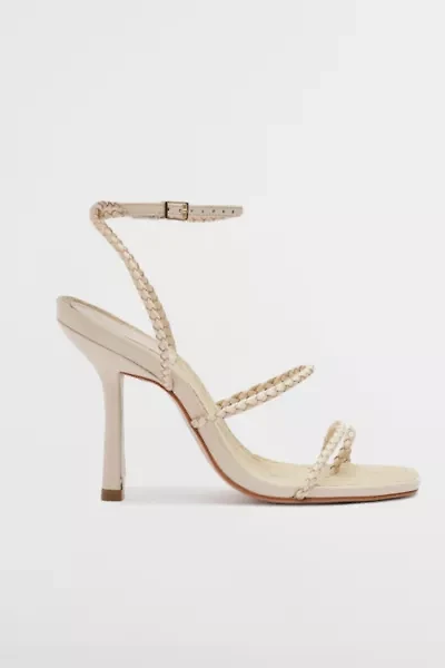 Schutz Kaya Straw Strappy Heel