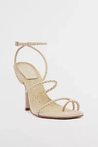 Schutz Kaya Straw Strappy Heel
