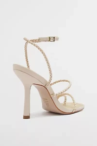 Schutz Kaya Straw Strappy Heel
