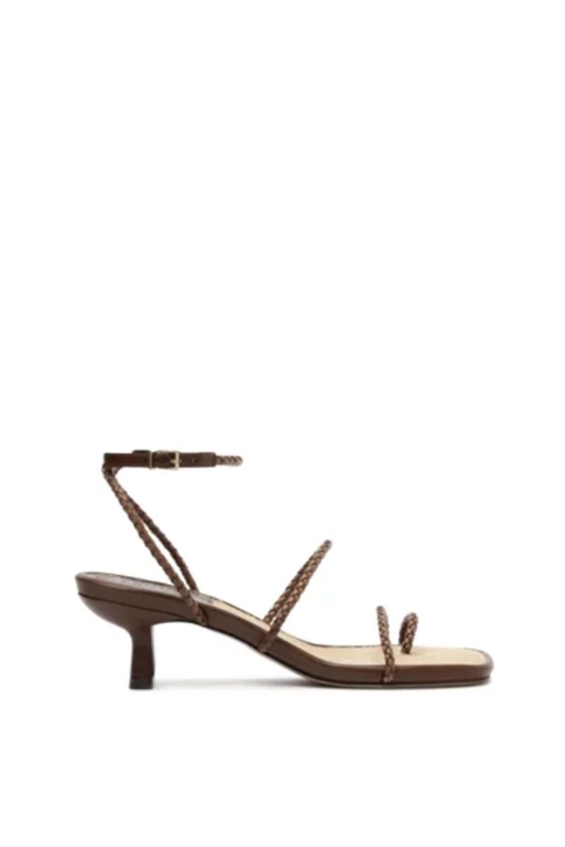 Schutz Kaya Straw Kitten Heel