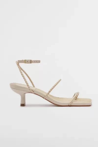 Schutz Kaya Straw Kitten Heel