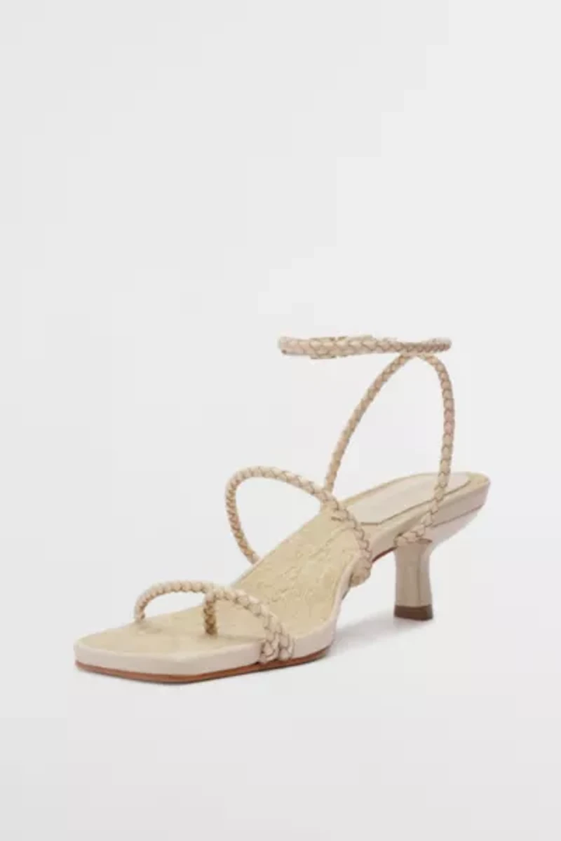 Schutz Kaya Straw Kitten Heel