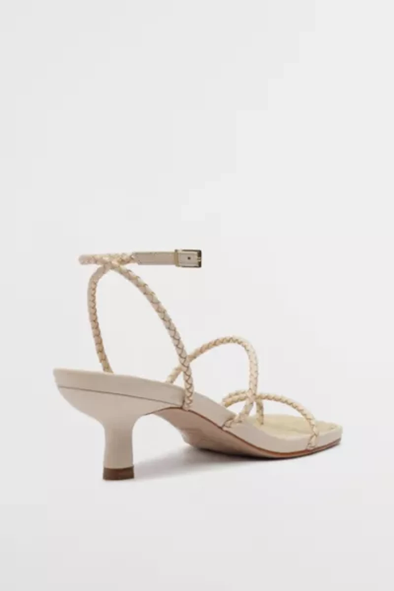 Schutz Kaya Straw Kitten Heel
