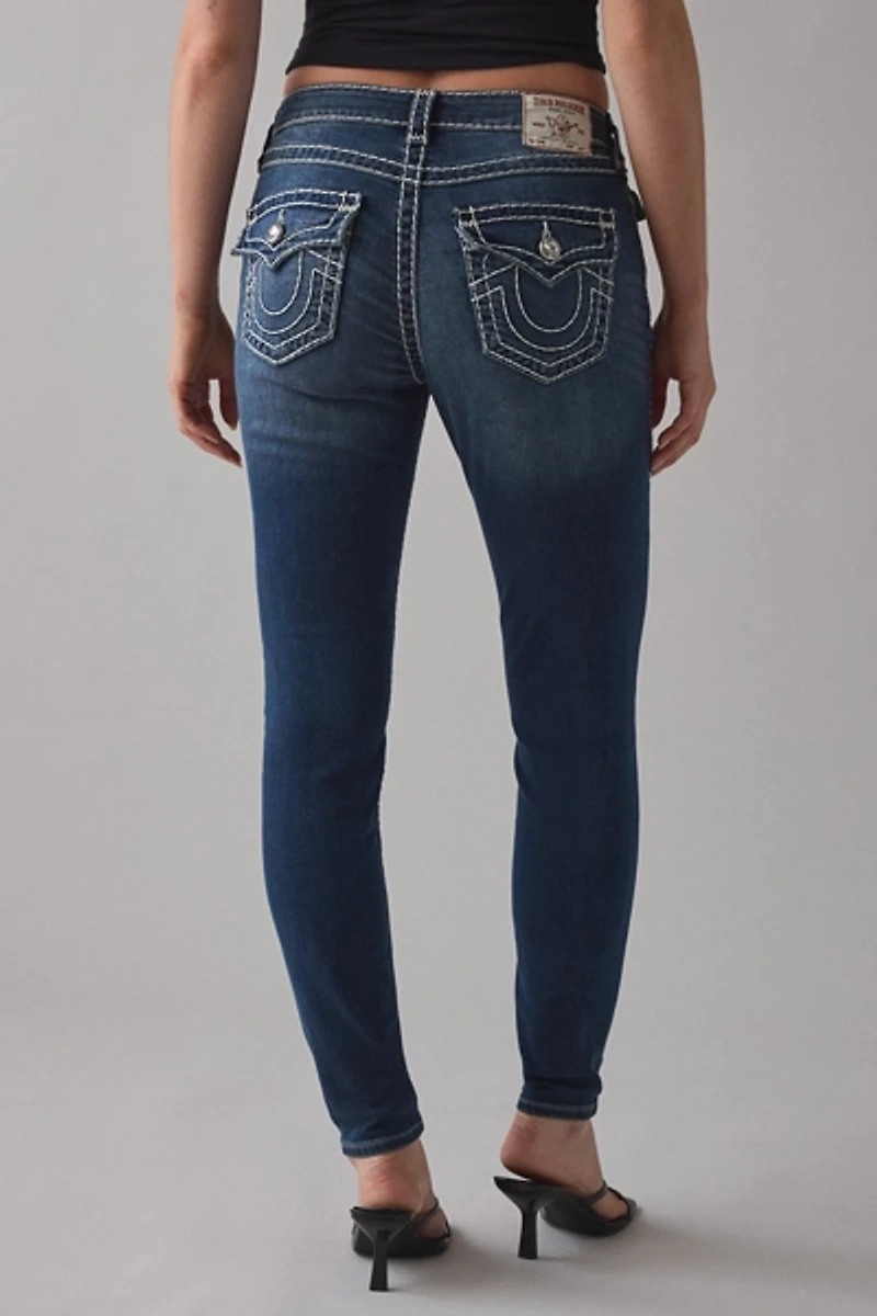 True Religion Jennie Super T Flap Mid-Rise Skinny Jean