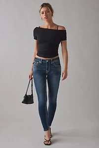 True Religion Jennie Super T Flap Mid-Rise Skinny Jean