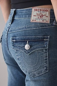 True Religion Becca Side-Slit Flap Low-Rise Bootcut Jean
