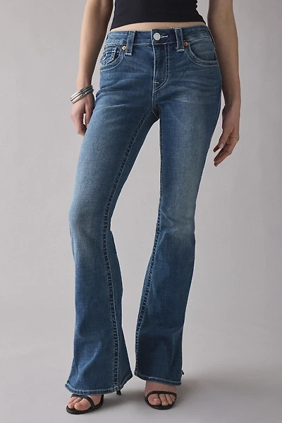 True Religion Becca Side-Slit Flap Low-Rise Bootcut Jean