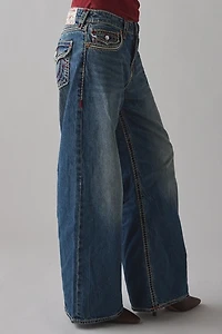 True Religion Jessie Petal Bloom Super T Flap Mid-Rise Baggy Jean
