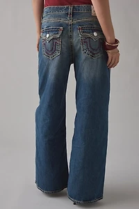 True Religion Jessie Petal Bloom Super T Flap Mid-Rise Baggy Jean
