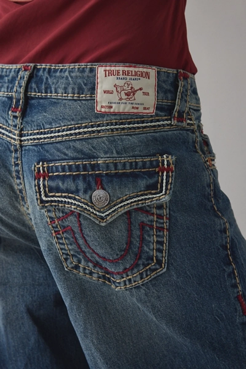 True Religion Jessie Petal Bloom Super T Flap Mid-Rise Baggy Jean