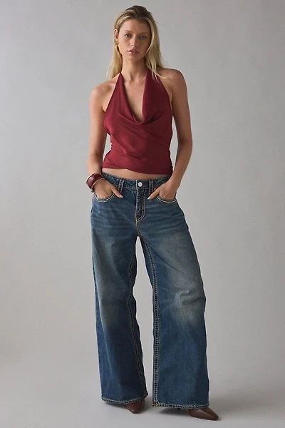 True Religion Jessie Petal Bloom Super T Flap Mid-Rise Baggy Jean