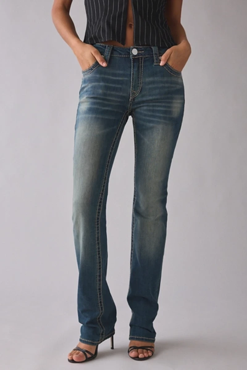 True Religion Billie Mid-Rise Straight Jean