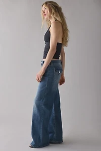 True Religion Bobbi Mountain Laurel Baggy Flap Mid-Rise Jean