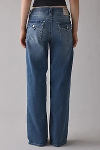 True Religion Bobbi Mountain Laurel Baggy Flap Mid-Rise Jean