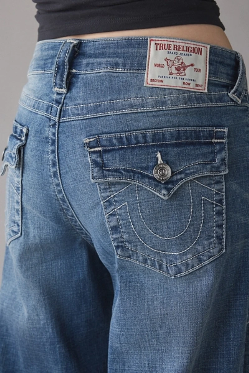 True Religion Bobbi Mountain Laurel Baggy Flap Mid-Rise Jean