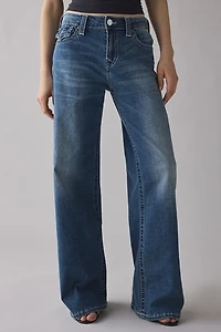 True Religion Bobbi Mountain Laurel Baggy Flap Mid-Rise Jean