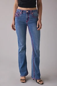 True Religion Becca Crystal Flash Super T Mid-Rise Bootcut Jean
