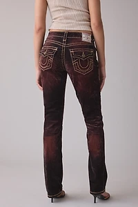 True Religion Billie Flocked Velvet Super T Straight Jean
