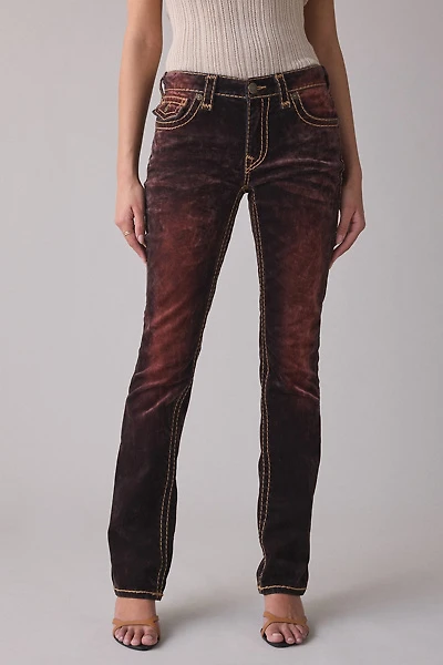 True Religion Billie Flocked Velvet Super T Straight Jean