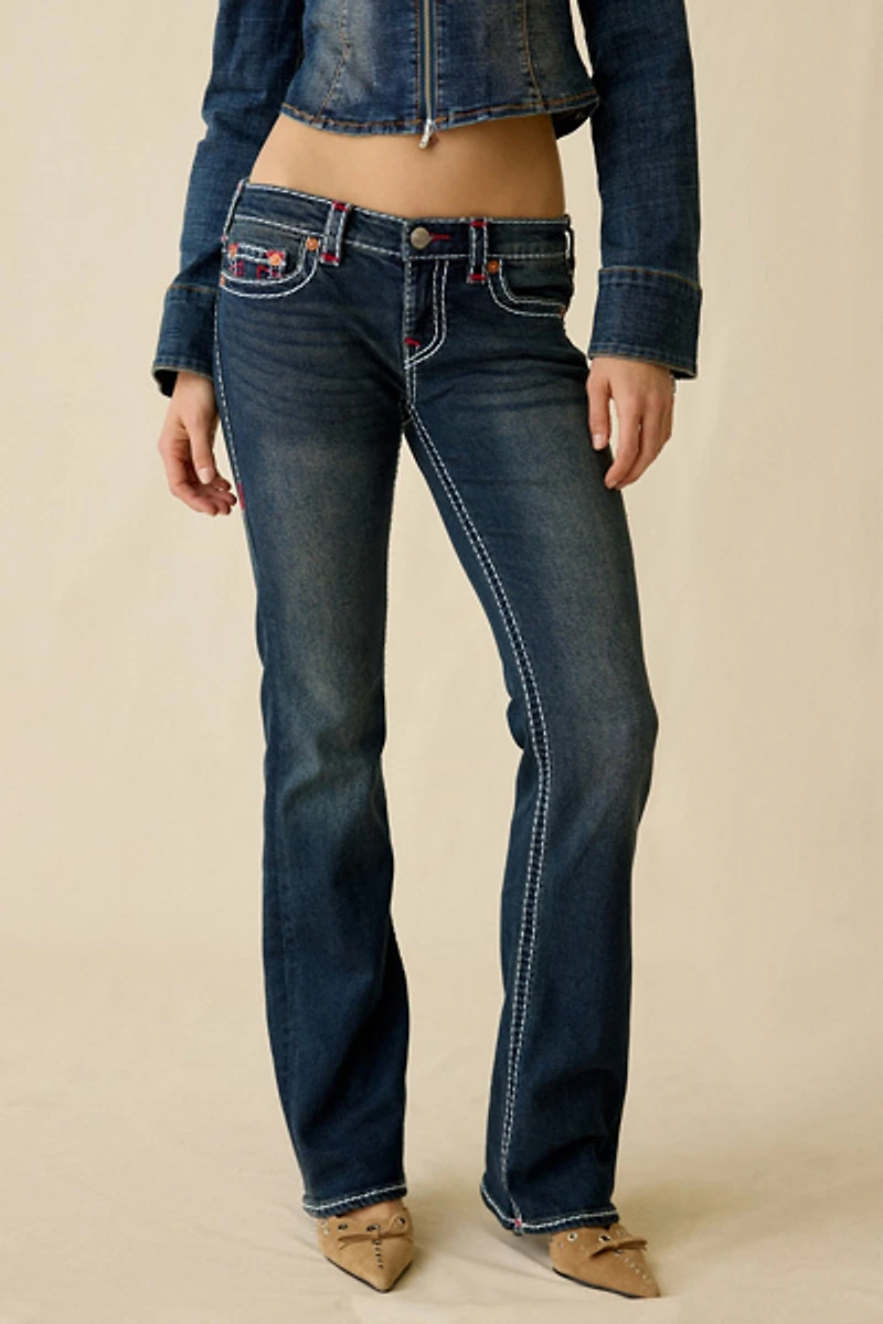 True Religion Becca Sapphire Tide Super T Low-Rise Bootcut Jean