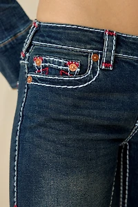 True Religion Becca Sapphire Tide Super T Low-Rise Bootcut Jean